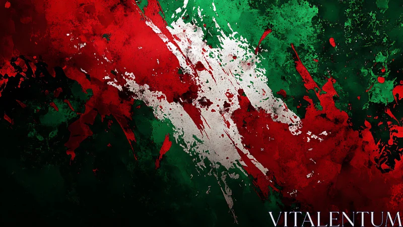 Paint-slashed tricolor storms across a midnight canvas