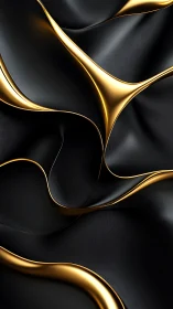 Velvet black waves cradling rivers of molten gold light.