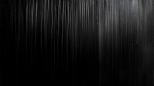 Vertical black paint streaks create minimalist abstract depth