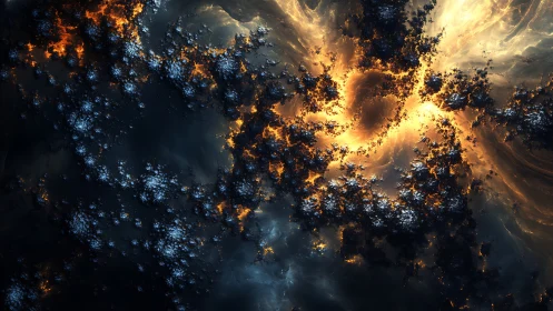 Glow of a cosmic storm swirling with gentle stardust light.