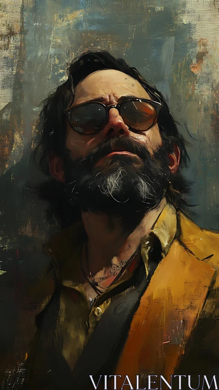 Sunlit swagger and quiet confidence in bold color portrait.