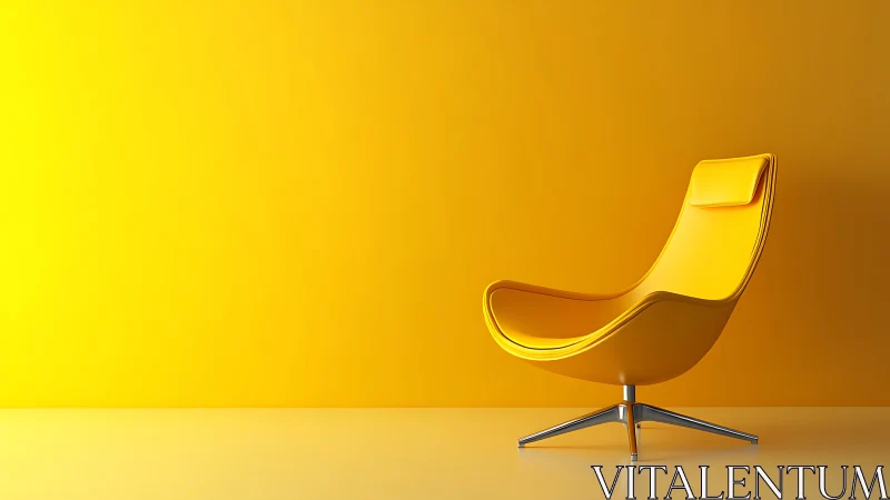 Radiant Yellow Lounge Chair in Golden Harmony.