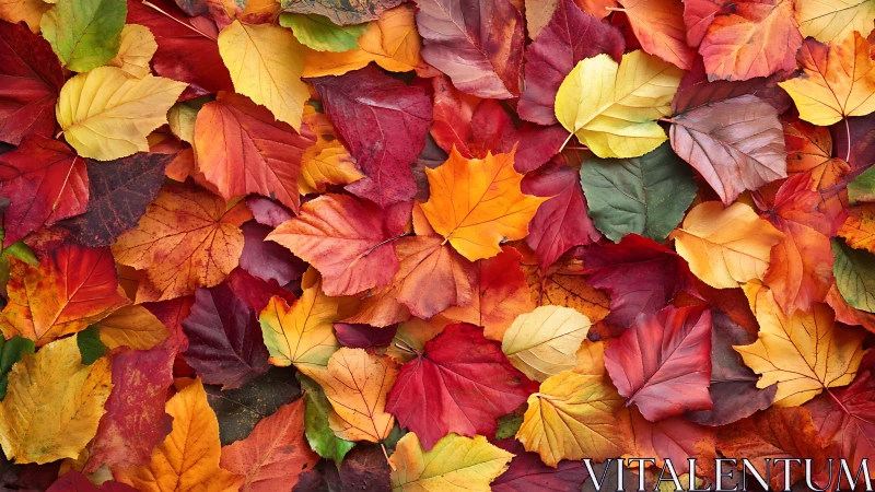 Warm autumn leaves gathered in a cozy seasonal blanket.