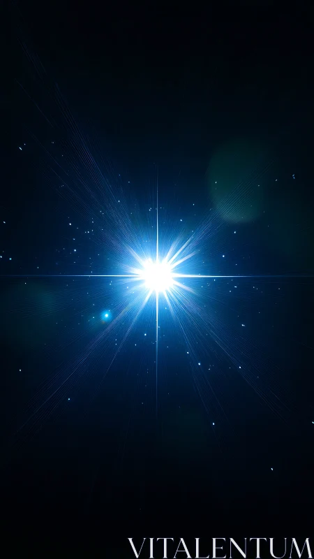 Stellar blue lightburst radiates from deep cosmic void