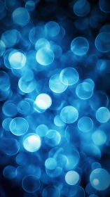 Glow-soaked blue bubbles drift like soft digital lanterns