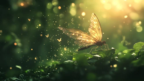 Glowwing dragonfly writes soft constellations across dusk air