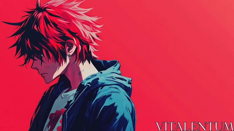 Brooding red haired teen finds quiet strength in bold color