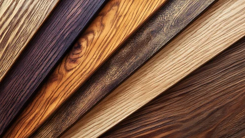 Warm wood grain ribbons in rich natural shades.