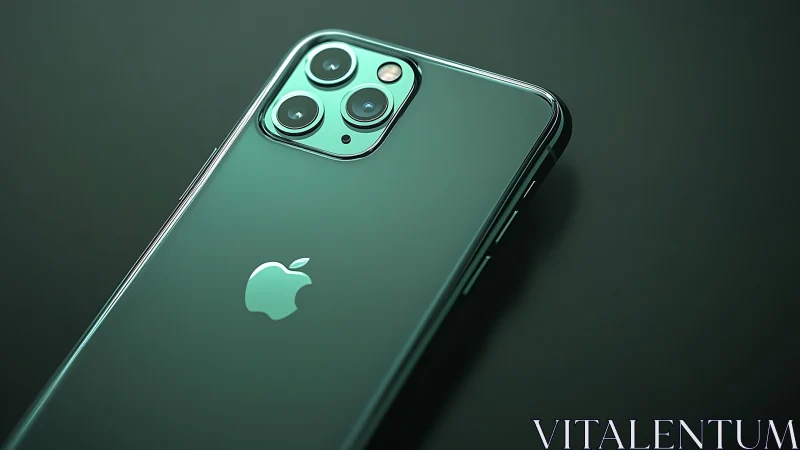 Sleek Teal iPhone Pro Shows Off Its Triple Camera Setup