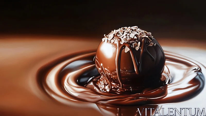 Decadent Chocolate Truffle Crowned with Shimmering Joy.