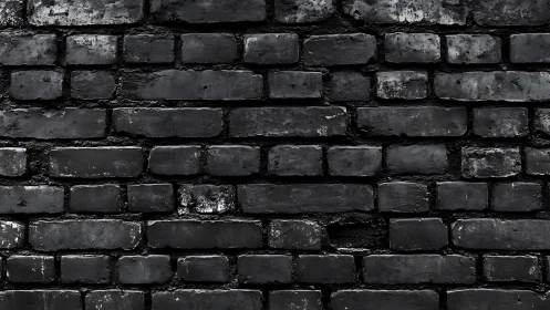 Dark weathered black brick wall with worn textured surface.