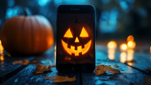 Halloween Jack-O'-Lantern Display: Smartphone Integration With Pumpkins.
