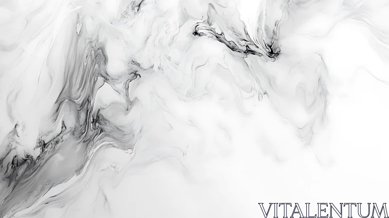 Monochrome fluid-dynamics ink plumes in laminar dispersion.