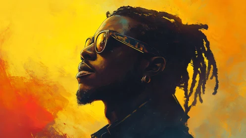 Sun-drenched silhouette dreams in glowing urban color