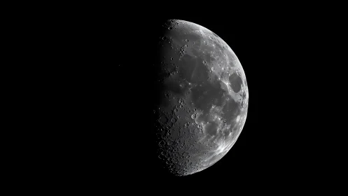 Half-lit lunar labyrinth under velvet cosmic silence.