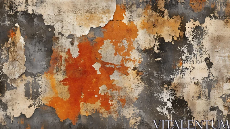 Weathered Painted Wall Texture with Rustic Abstract Style.