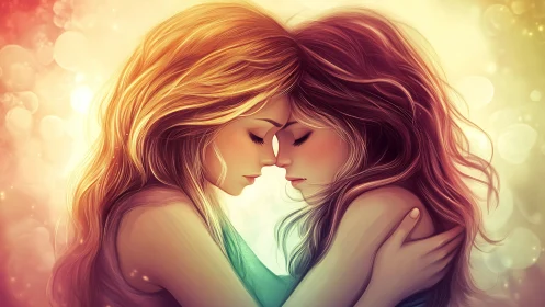 Twin Souls Converging: Intimate Luminescence.