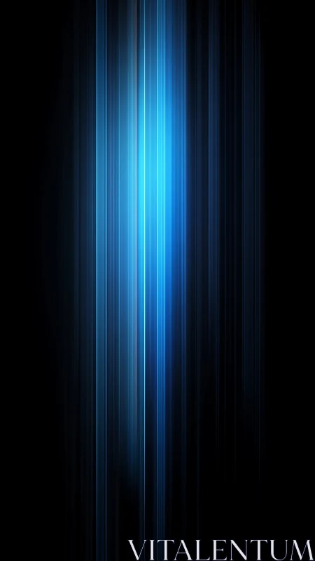 Electric blue vertical light trails on deep black field.