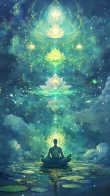 Lotus constellations rise as the meditating soul ignites