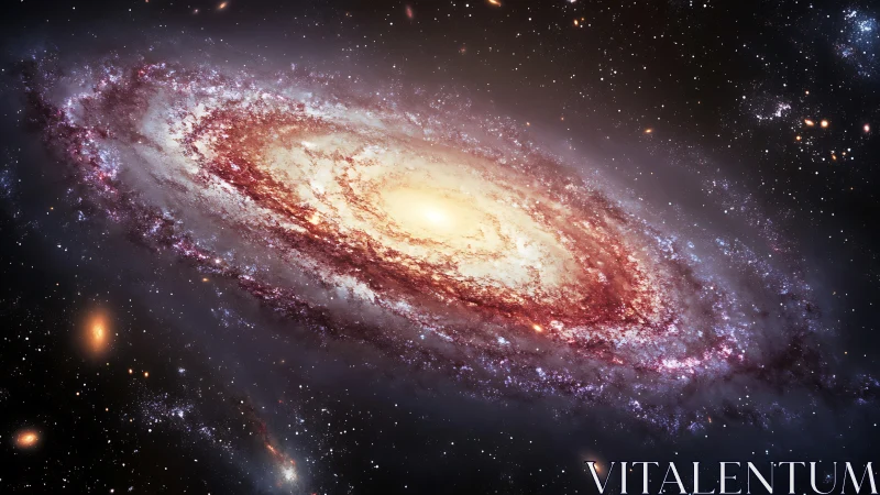 Spiral galaxy with bright core and dense surrounding stars.