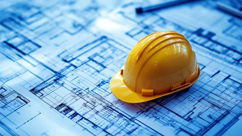 Golden Hard Hat Dreams Rest on Blueprint Ambitions.