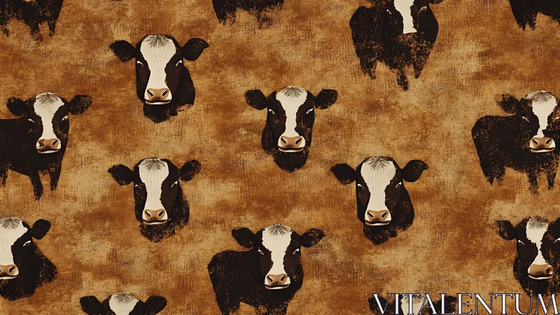 Rustic cow head pattern creates warm farmhouse charm