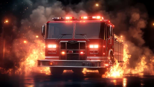 Courageous Firefighters Rush Into Action Amid Intense Flames