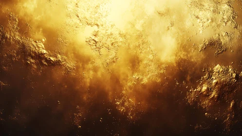 Abstract golden textured surface with dramatic lighting effect.