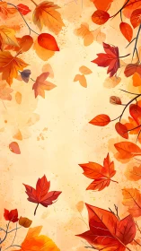 Gentle swirl of autumn leaves framing a golden day.