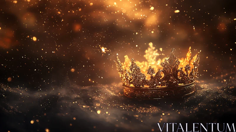 Golden Crown Glowing with Radiant Sparkle and Wonder.