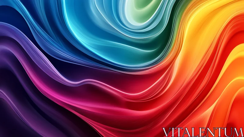 Vibrant fluid spectrum waves flow across luminous canvas.