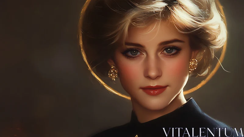 Golden halo portrait of luminous woman in soft dusk light.