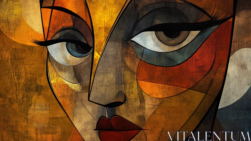 Bold abstract portrait invites a close, thoughtful gaze