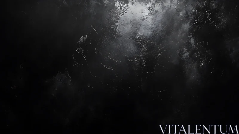 Dimly illuminated dark textured surface occupies the frame