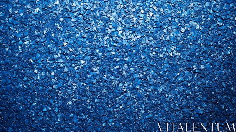 Granular blue stone texture shows dense reflective surface coverage