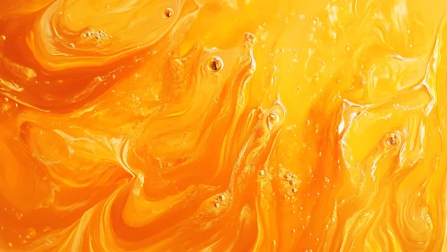 Golden orange liquid swirls invite a warm, glowing gaze