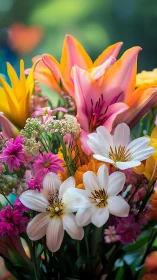 Chromatic Bloom Cascade: Where Daylight Dances Through Petals.