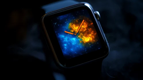 Nebula clockface lets cosmic minutes burn across the wrist