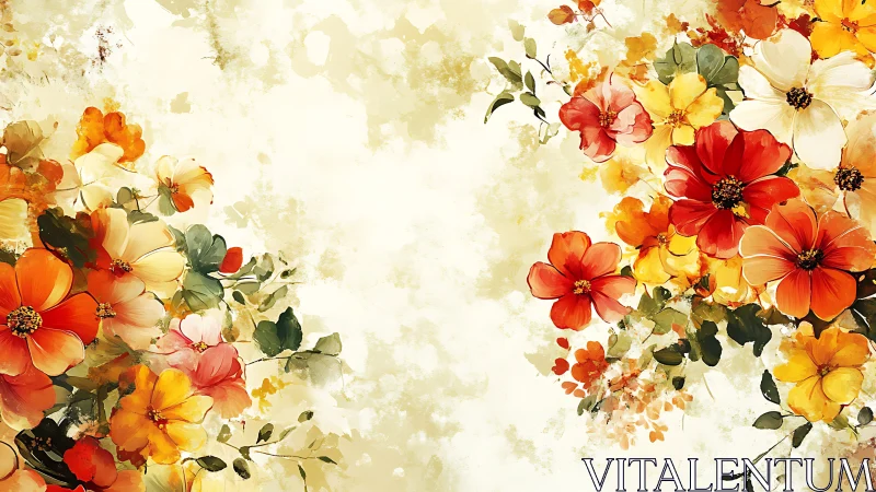 Autumn Reverie: Whimsical Bloom Cascade.