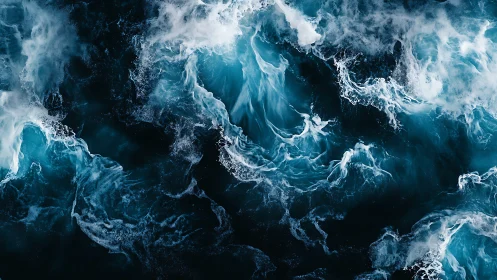 Turbulent ocean surface captures high energy wave interference patterns