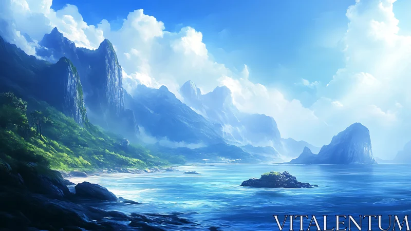 Misty Fjord Paradise: Towering Peaks Meet Crystalline Waters.