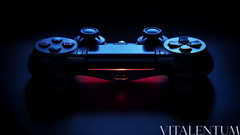 Gaming Controller with Neon Illumination and Ergonomic Design.