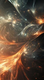 Fractal plasma currents intertwine in luminous, nebular motion