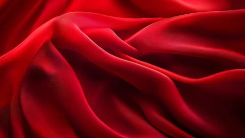 Velvet crimson waves curl into a sensual abstract dreamscape.