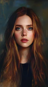 Warmly lit portrait of a thoughtful young woman in focus.