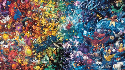 Pokemon elemental clash explodes across chromatic spectrum.