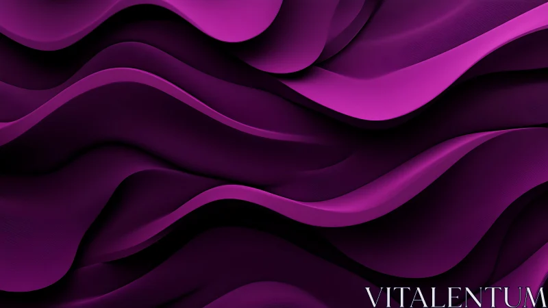 Flowing Abstract Purple Waves with Modern 3D Effect.