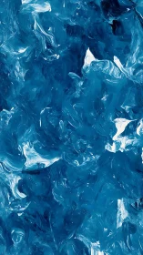 Oceanic blue brushstrokes swirl in abstract motion.