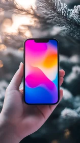 Prismatic Dreams Glow in Frost-Kissed Palms.