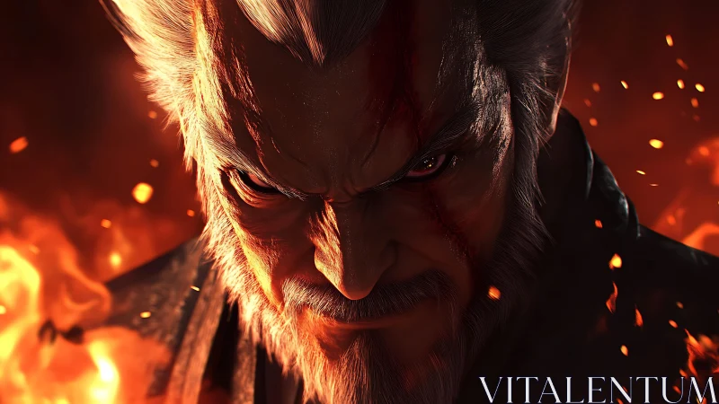 Smoldering warlord carves fury into the heart of the blaze